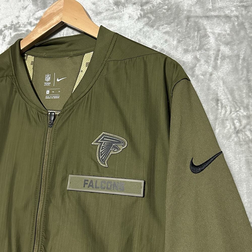 Nike Salute to Service Jacket Mens Sz XL Green Hybrid Full Zip NFL‎ Camo Falcons - Picture 3 of 14